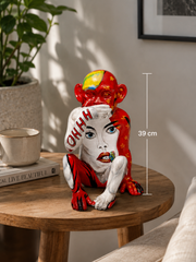 Deco Figurine Graffiti Monkey Red