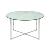 Alisma Coffee Table Glass Marble Print