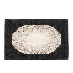 Carpet Pixel Circle Grey