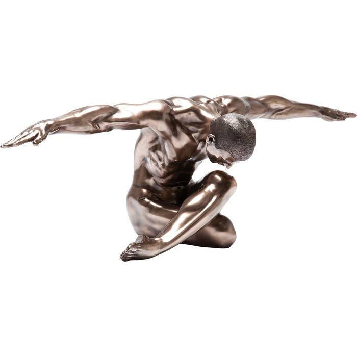 Deco Figurine Nude Man Bow