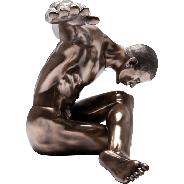 Deco Figurine Nude Man Bow