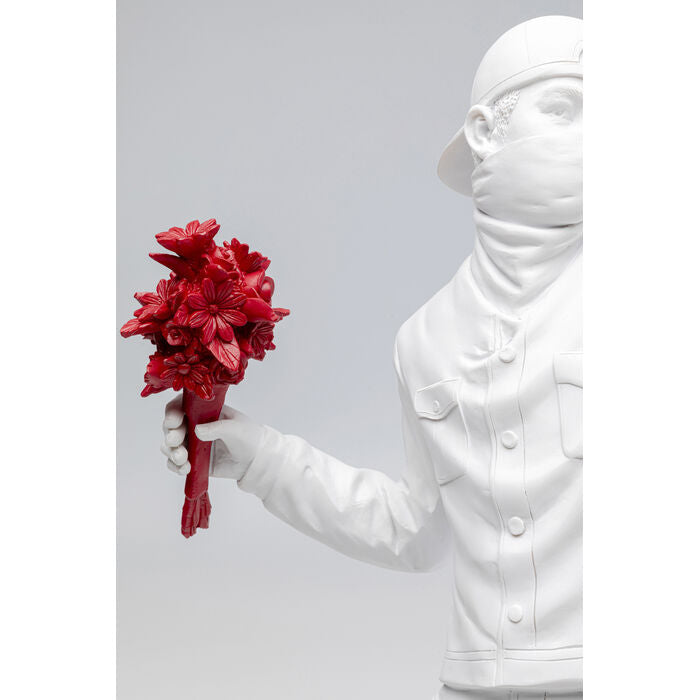 Deco Figurine Street Art Bouquet White