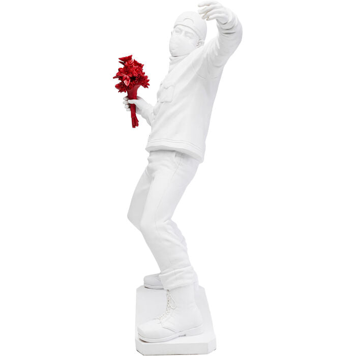 Deco Figurine Street Art Bouquet White