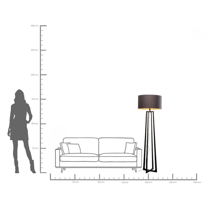 Floor Lamp Timon Black