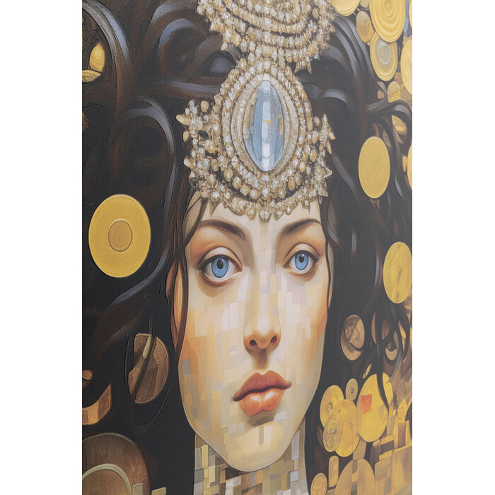 Glass Picture Art Nouveau Lady 3D