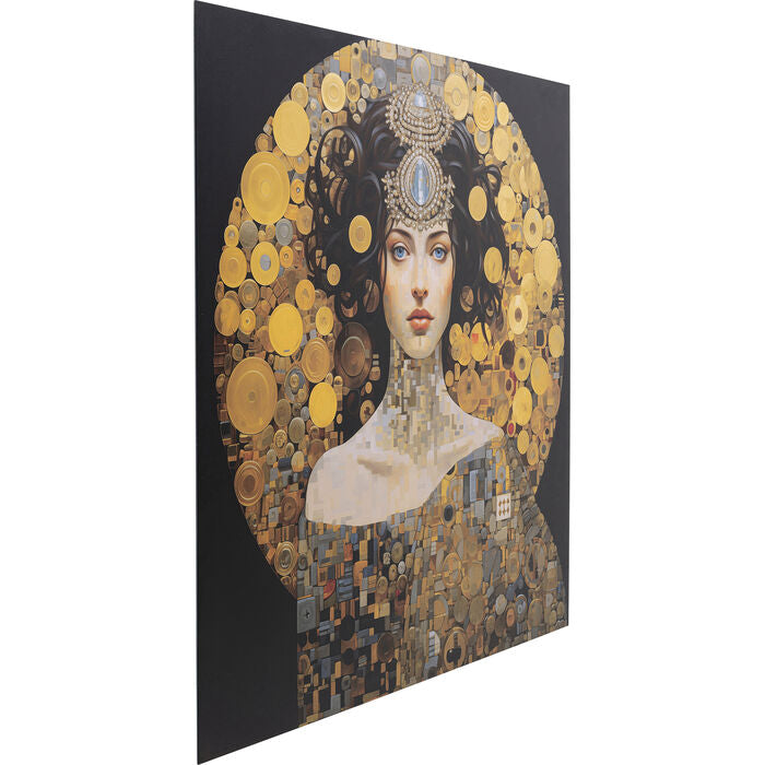 Glass Picture Art Nouveau Lady 3D