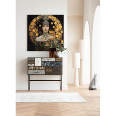 Glass Picture Art Nouveau Lady 3D
