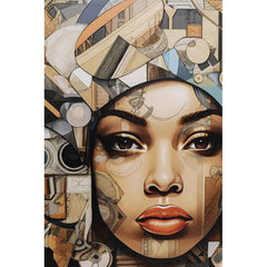Glass Picture 3D Art Geo Women
