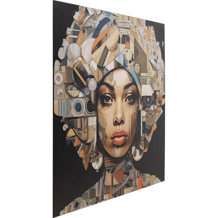 Glass Picture 3D Art Geo Women