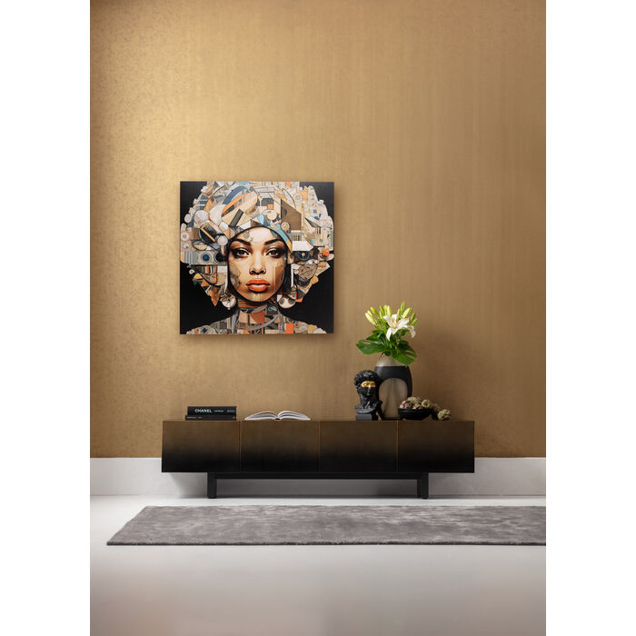 Glass Picture 3D Art Geo Women