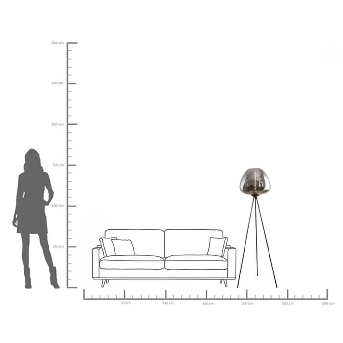Floor Lamp Sphere Smoke