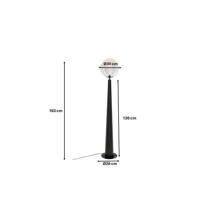 Floor Lamp Disco Ball Black