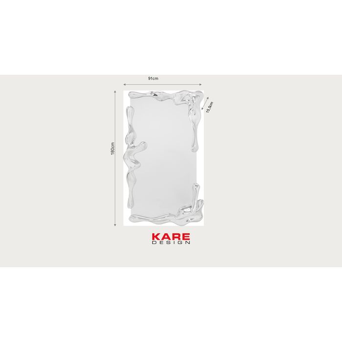 Floor Mirror Lava Silver