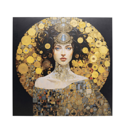 Glass Picture Art Nouveau Lady 3D