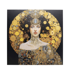 Glass Picture Art Nouveau Lady 3D
