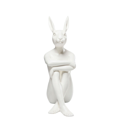 Deco Figurine Rabbit Gillie White