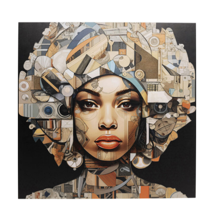 Glass Picture 3D Art Geo Women