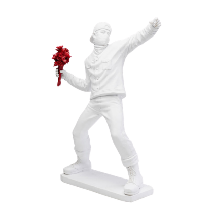 Deco Figurine Street Art Bouquet White