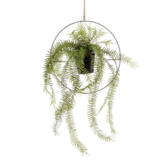 Fern in Metal Hanging Ring